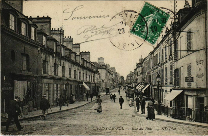 Carte postale ancienne Choisy-le-Roi Rue du Pont à Choisy-le-Roi