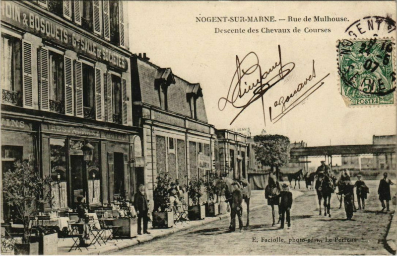 Carte postale ancienne Nogent-sur-Marne Rue de Mullhouse à Nogent-sur-Marne