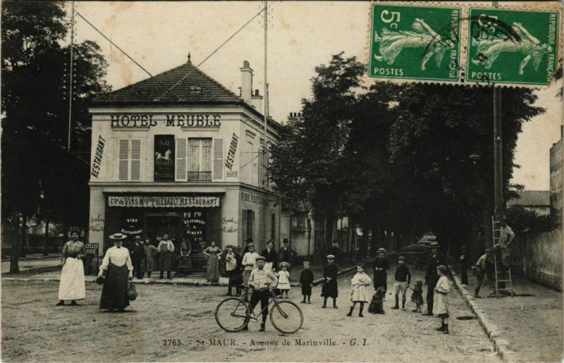 Carte postale ancienne Saint-Maur Avenude de Marinville