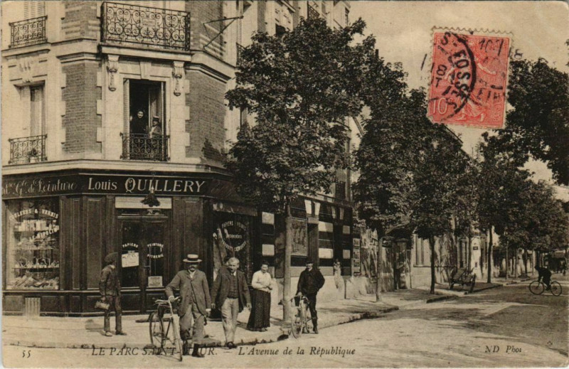 Carte postale ancienne Le Parc Saint-Maur L'Avenue de la République