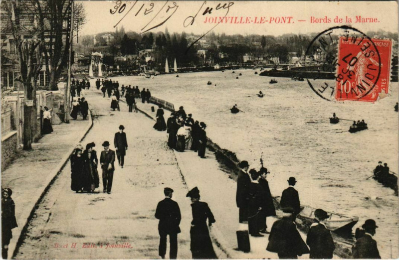 Carte postale ancienne Joinville-le-Pont Bords de la Marne à Joinville-le-Pont