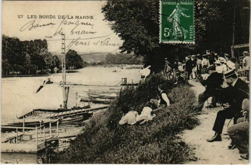 Carte postale ancienne Joinville-le-Pont Les Bords de la Marne à Joinville-le-Pont