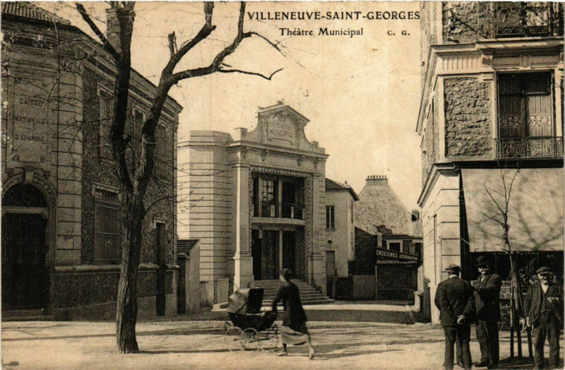 Carte postale ancienne Villeneuve-Saint-Georges Théatre Municipal à Villeneuve-Saint-Georges