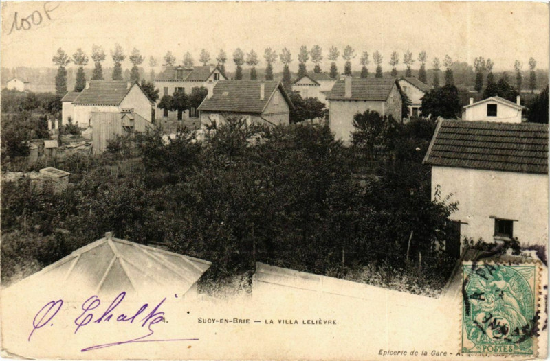 Carte postale ancienne Sucy-en-Brie Villa Lelievre à Sucy-en-Brie