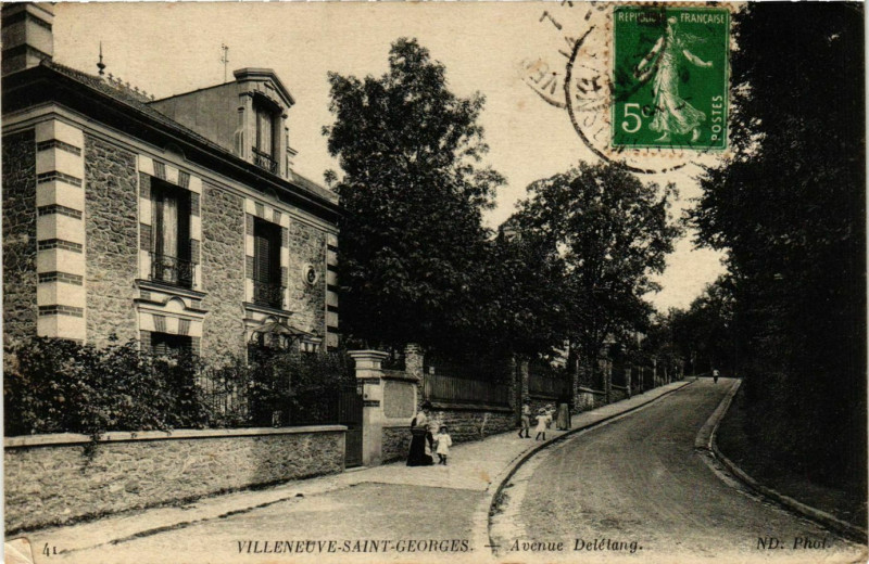 Carte postale ancienne Villeneuve-Saint-Georges Avenue Delétang à Villeneuve-Saint-Georges