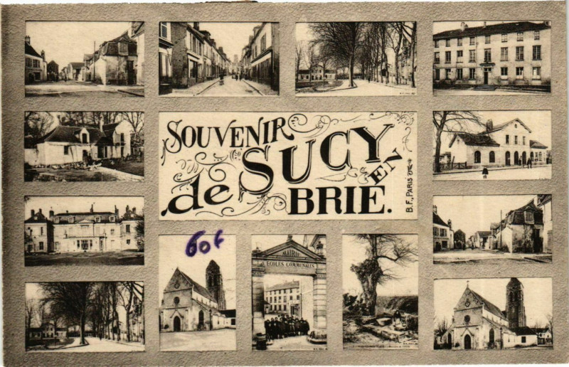 Carte postale ancienne Souvenir de Sucy-en-Brie à Sucy-en-Brie