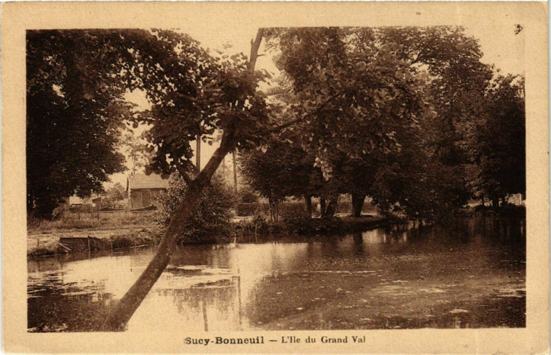 Carte postale ancienne Sucy-Bonneuil Ile du Grand-Val