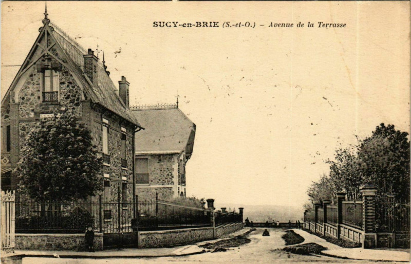Carte postale ancienne Sucy-en-Brie Avenue de la Terrasse à Sucy-en-Brie