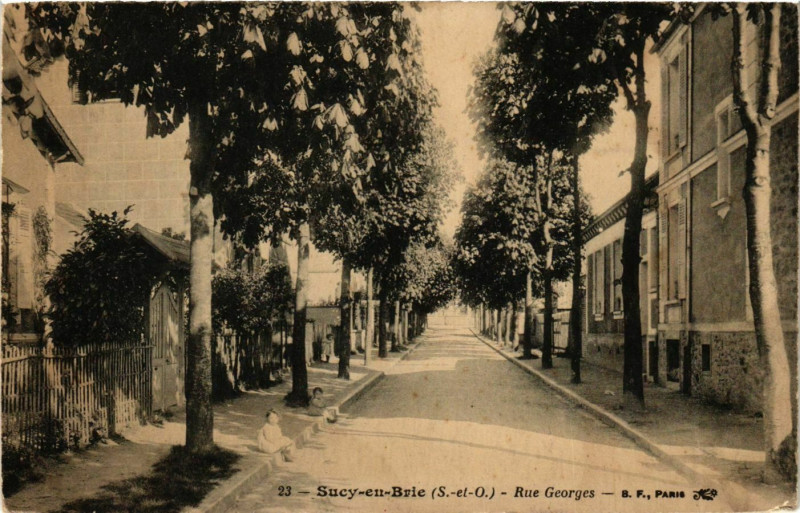 Carte postale ancienne Sucy-en-Brie Rue Georges à Sucy-en-Brie