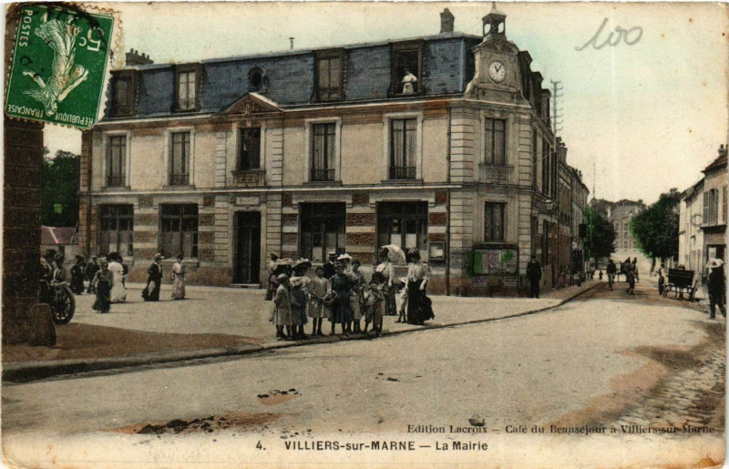 Carte postale ancienne Villiers-sur-Marne La Mairie à Villiers-sur-Marne