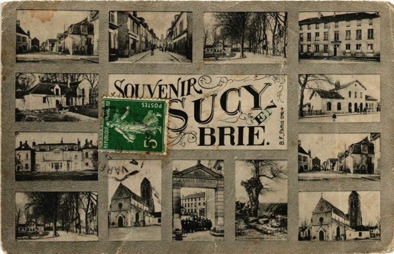 Carte postale ancienne Souvenir de Sucy-en-Brie à Sucy-en-Brie
