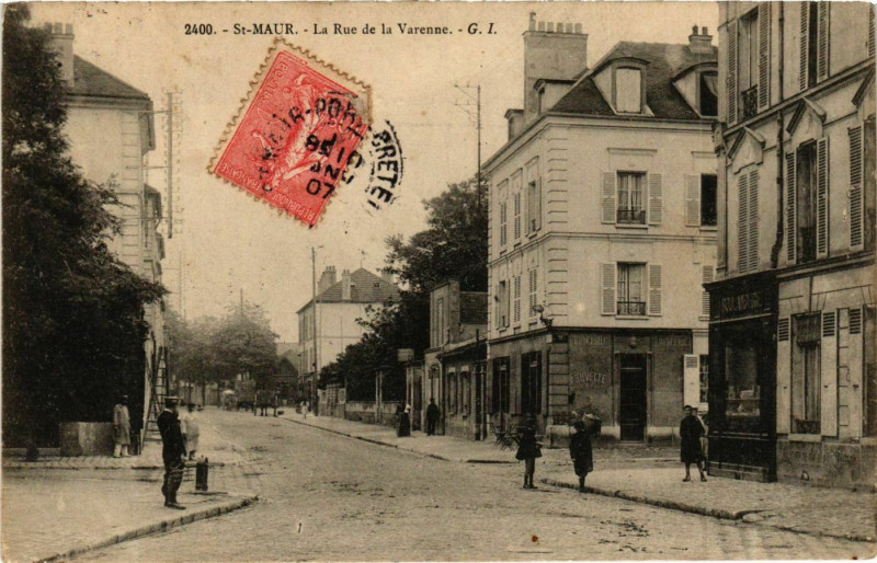 Carte postale ancienne Saint-Maur Rue de la Varenne