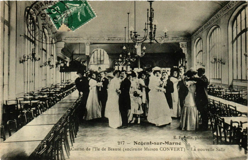 Carte postale ancienne Nogent-sur-Marne Casino de l'Ile de Beauté Nouvelle Salle à Nogent-sur-Marne
