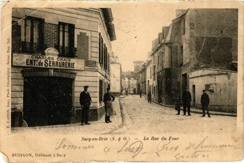 Carte postale ancienne Sucy-en-Brie Rue du Four à Sucy-en-Brie