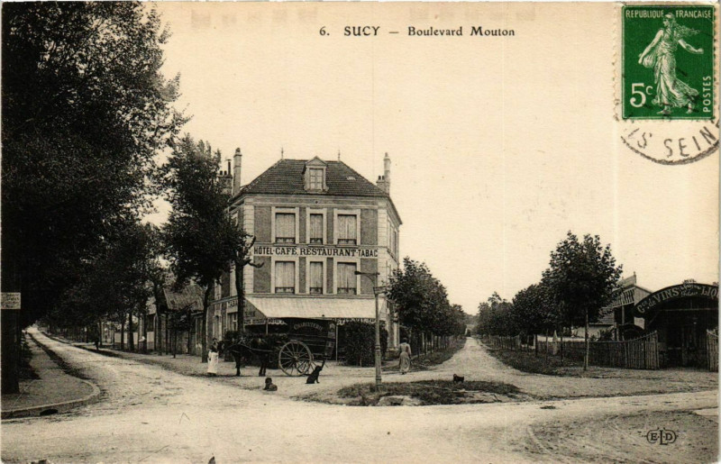 Carte postale ancienne Sucy Boulevard Mouton