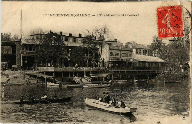 Carte postale ancienne Nogent-sur-Marne Etabl Convert à Nogent-sur-Marne