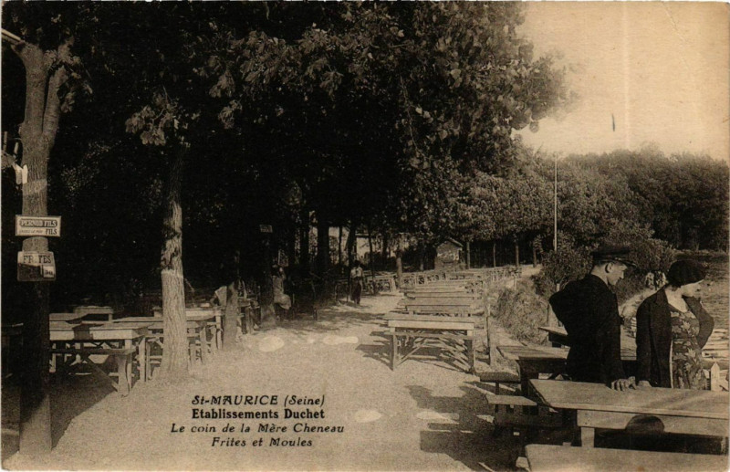 Carte postale ancienne Saint-Maurice Etabl. Duchet Coin de la Mere Cheneau à Saint-Maurice