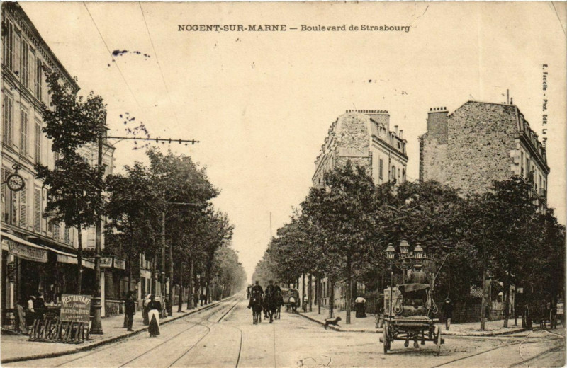 Carte postale ancienne Nogent-sur-Marne Boulevard de Strasbourg à Nogent-sur-Marne