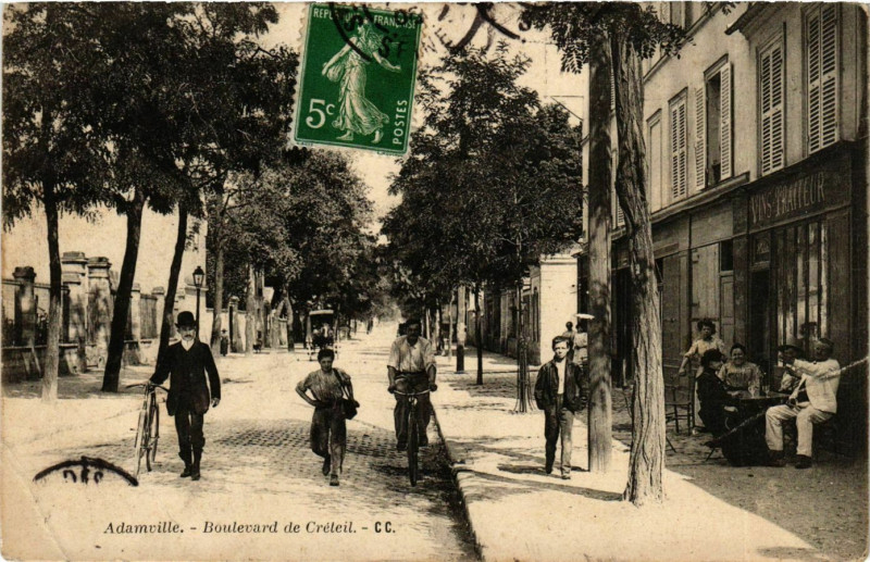 Carte postale ancienne Adamville Boulevard de Créteil à Créteil