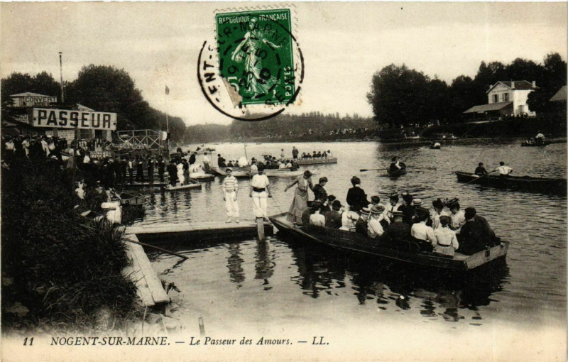 Carte postale ancienne Nogent-sur-Marne Le Passeur des Amours à Nogent-sur-Marne