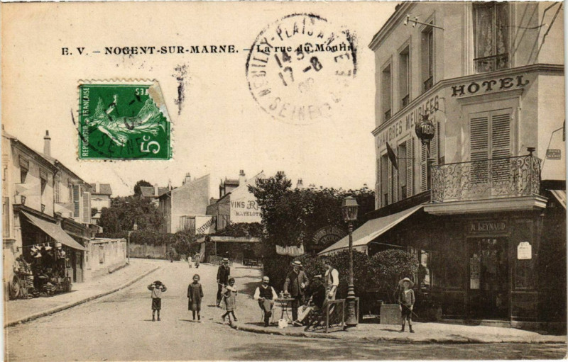 Carte postale ancienne Nogent-sur-Marne Rue de Monlin à Nogent-sur-Marne