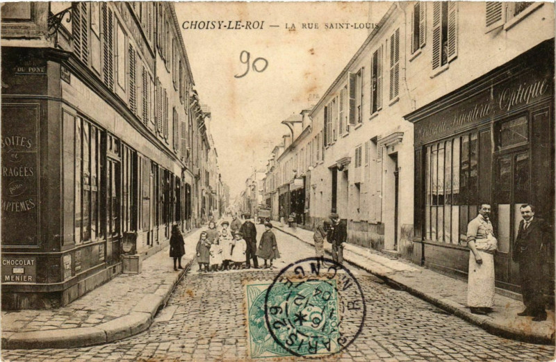 Carte postale ancienne Choisy-le-Roi Rue St-Louis à Choisy-le-Roi