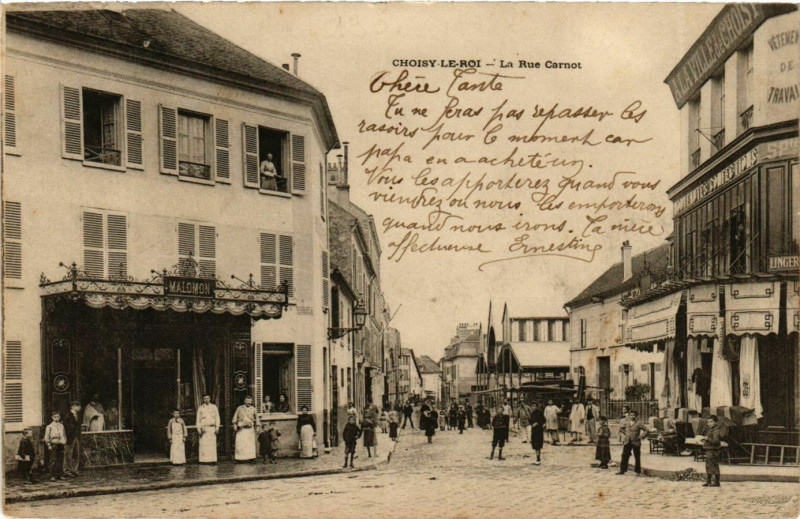 Carte postale ancienne Choisy-le-Roi Rue Carnot à Choisy-le-Roi