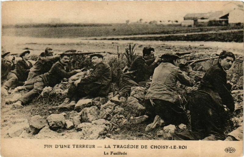 Carte postale ancienne Tragédie de Choisy-le-Roi La Fusillade à Choisy-le-Roi