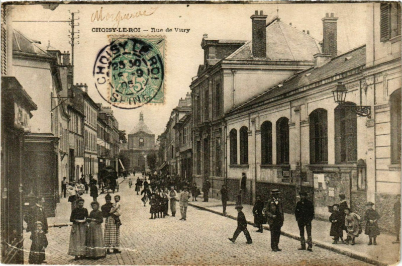 Carte postale ancienne Choisy-le-Roi Rue de Vitry à Choisy-le-Roi
