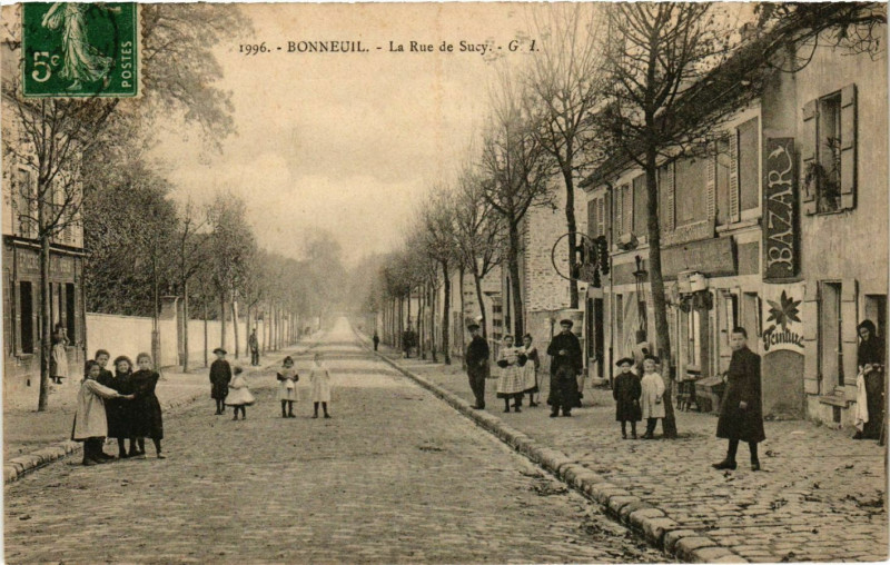 Carte postale ancienne Bonneuil Rue de Sucy