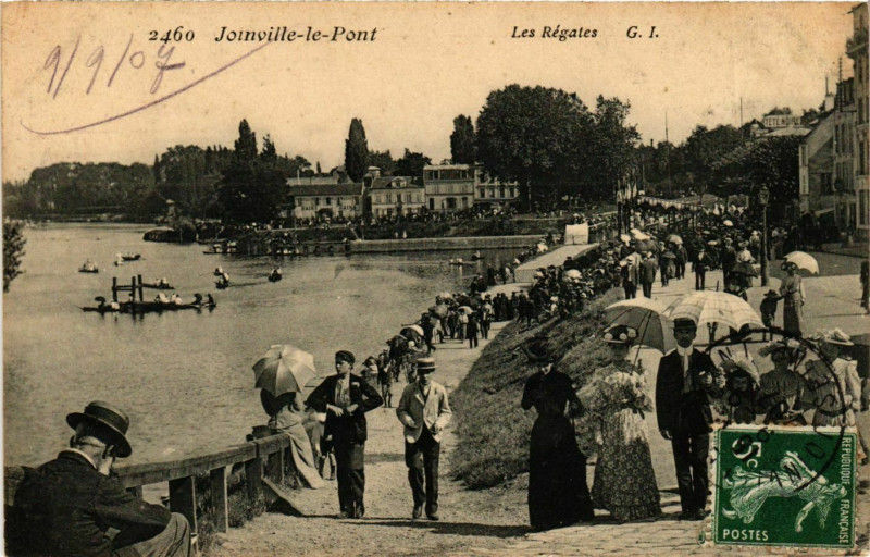 Carte postale ancienne Joinville-le-Pont Les Régates à Joinville-le-Pont