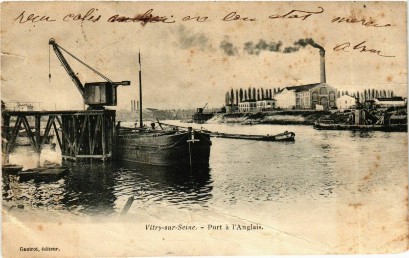 Carte postale ancienne Vitry-sur-Seine Port a l'Anglais à Vitry-sur-Seine