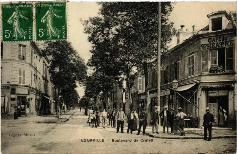Carte postale ancienne Adamville Boulevard de Créteil à Créteil