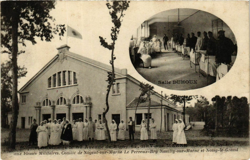 Carte postale ancienne Bry-sur-Marne 67, Avenue de Rigny. Hopital No. 87 à Bry-sur-Marne