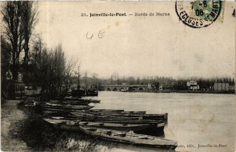 Carte postale ancienne Joinville-le-Pont Bords de Marne à Joinville-le-Pont