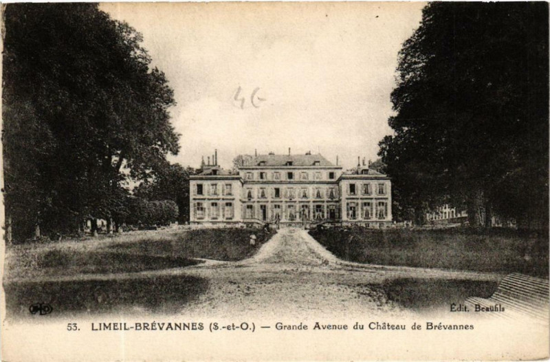 Carte postale ancienne Limeil-Brevannes Grande Avenue du Chateau de Brevannes à Limeil-Brévannes