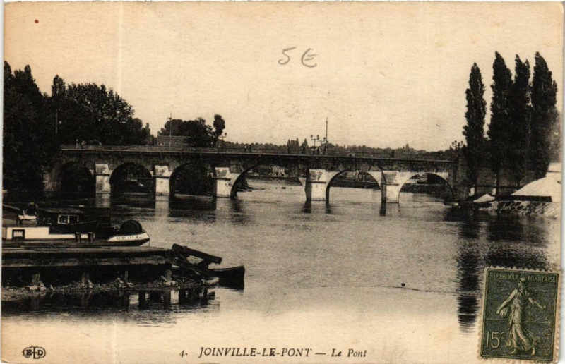 Carte postale ancienne Joinville-le-Pont Le Pont à Joinville-le-Pont
