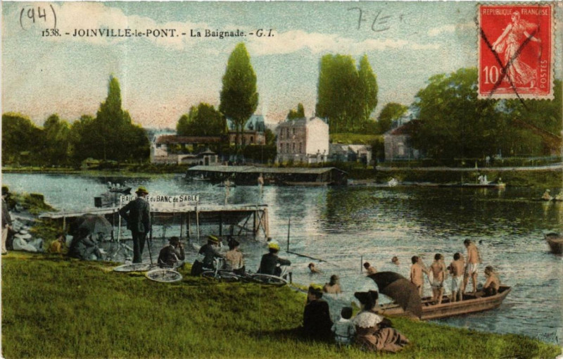 Carte postale ancienne Joinville-le-Pont La Baignade à Joinville-le-Pont