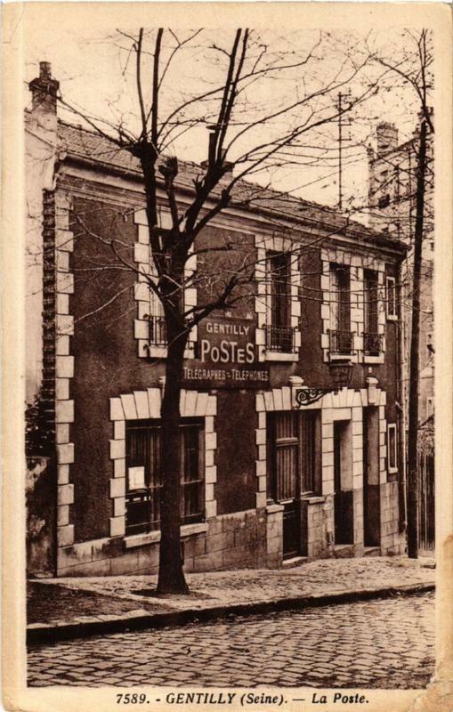 Carte postale ancienne Gentilly La Poste à Gentilly