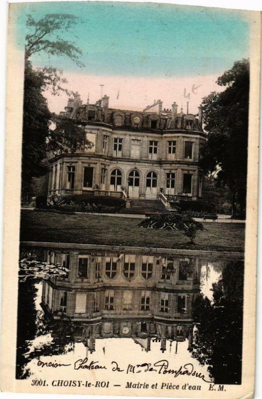 Carte postale ancienne Choisy-le-Roi Mairie et Piece d'eau à Choisy-le-Roi