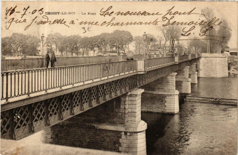 Carte postale ancienne Choisy-le-Roi Le Pont à Choisy-le-Roi