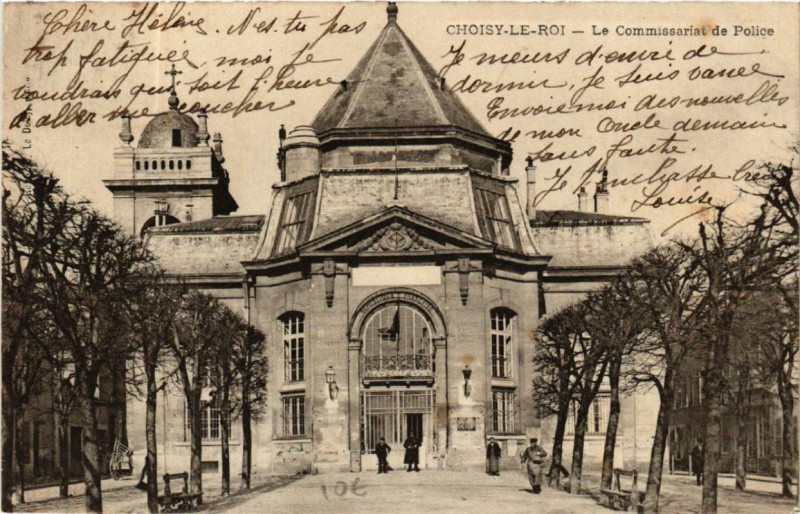 Carte postale ancienne Choisy-le-Roi Le Commissariat de Police à Choisy-le-Roi
