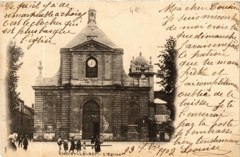 Carte postale ancienne Choisy-le-Roi L'Eglise à Choisy-le-Roi