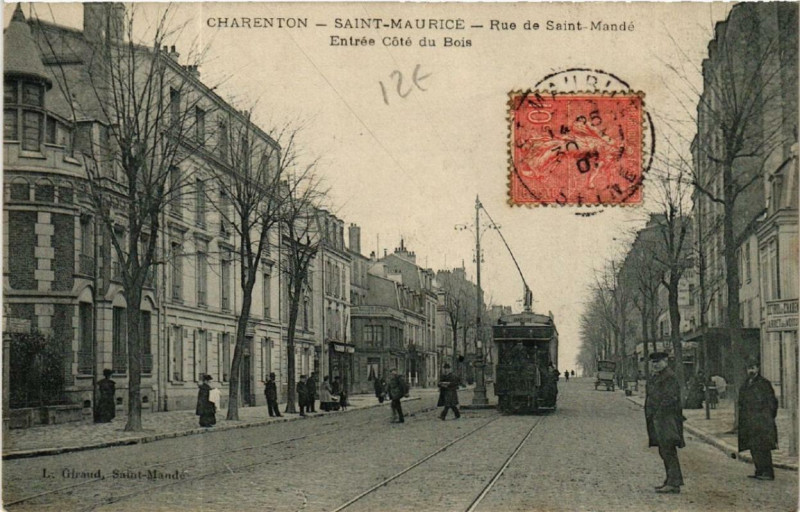 Carte postale ancienne Charenton Saint Maurice Rue de SaintMande à Saint-Maurice