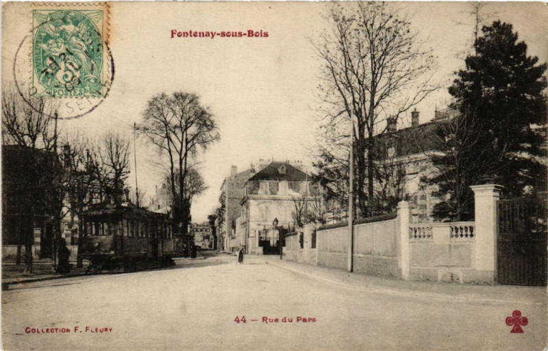 Carte postale ancienne Fontenay sous Bois Rue du Parc. à Fontenay-sous-Bois