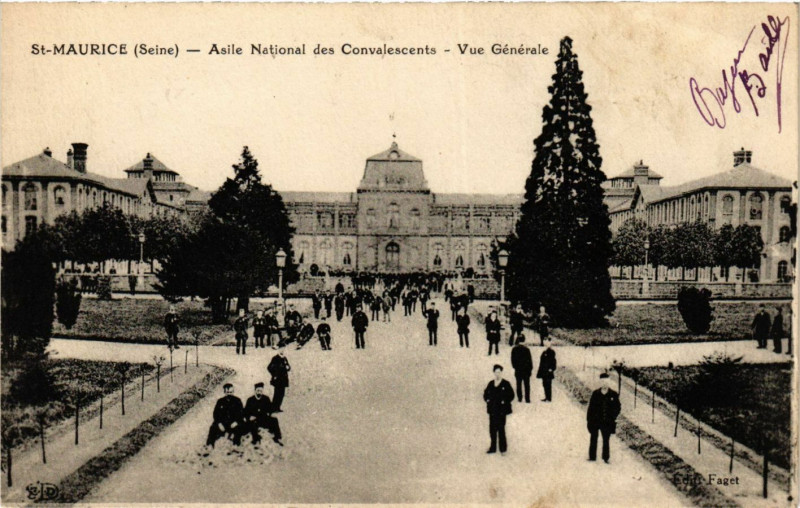 Carte postale ancienne Saint-Maurice - Asile National des Convalescents - Vue Generale à Saint-Maurice