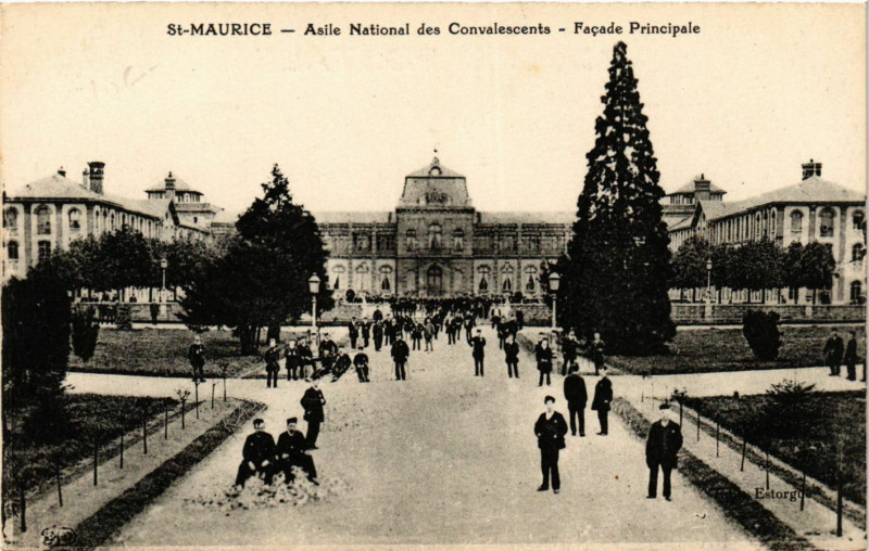 Carte postale ancienne Saint-Maurice - Asile National des Convalescents - Facade Principale à Saint-Maurice