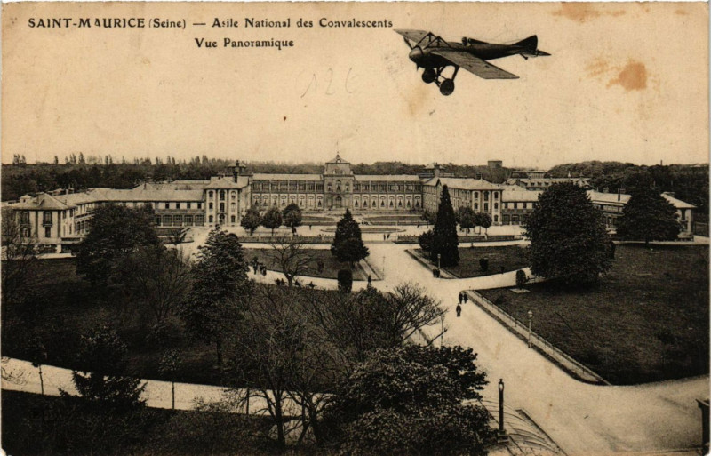 Carte postale ancienne Saint-Maurice - Asile National des Coavalescents Vue Panoramique à Saint-Maurice