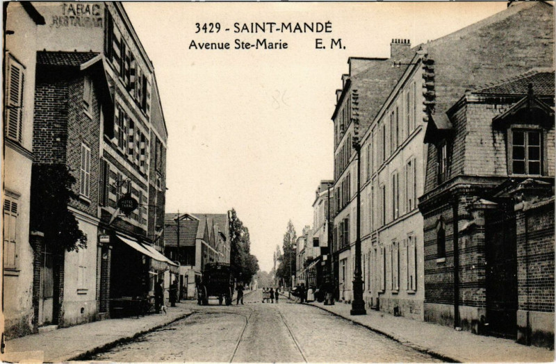 Carte postale ancienne Saint-Mande - Avenue Ste-Marie à Saint-Mandé