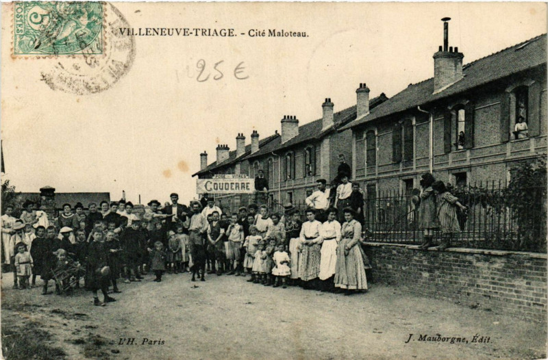 Carte postale ancienne Villeneuve-Triage - Cite Maloteau